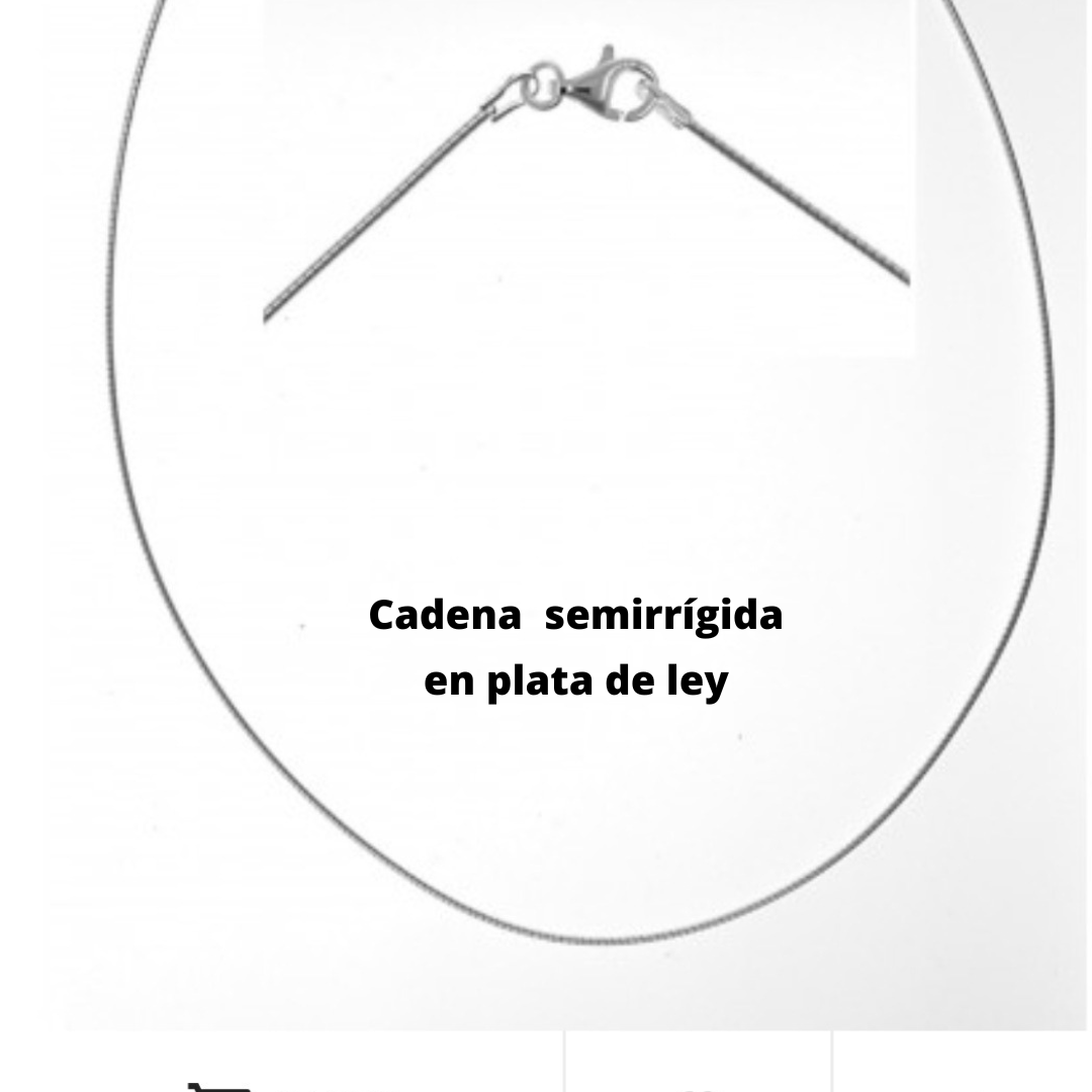 Cadena plata de ley semirrígida.