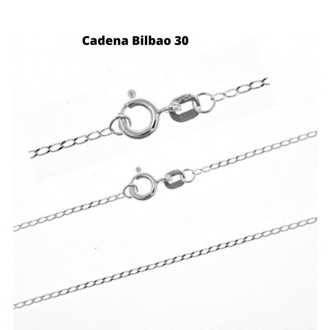 Cadena en plata de ley Bilbao 30