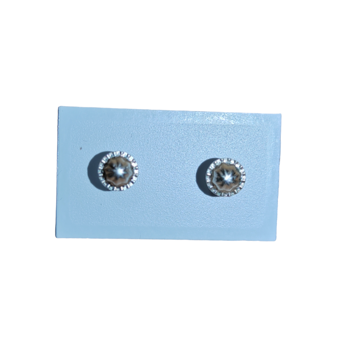 Pendientes Estrella "P" circonita.
