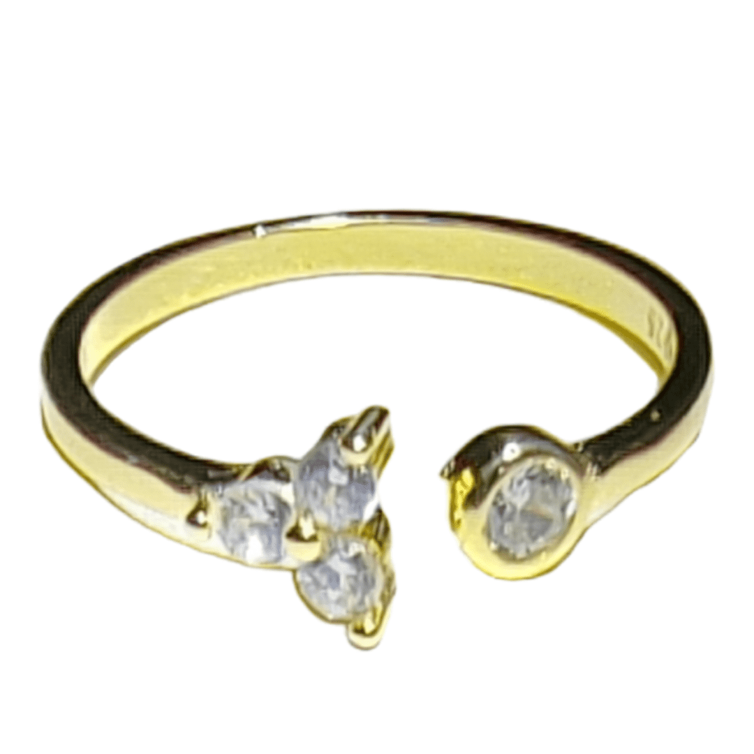 Anillo "Pétalos" con baño Oro