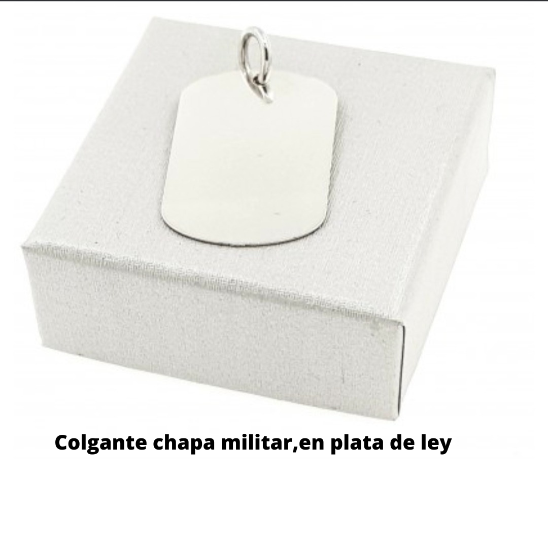 Colgante chapa militar.