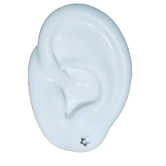 Pendientes Estrella "P" circonita.