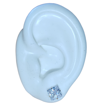 Pendiente circonita cuadrada