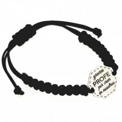 Pulsera de Plata 925 y macramé