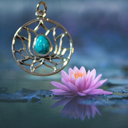 Colgante Loto con piedra