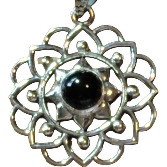 Colgante  Flor filigrana con piedra