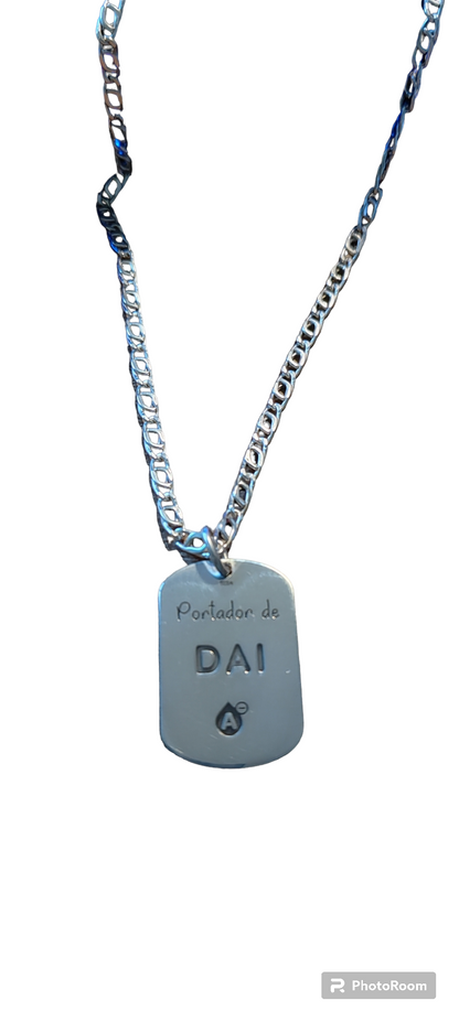 Colgante chapa militar.