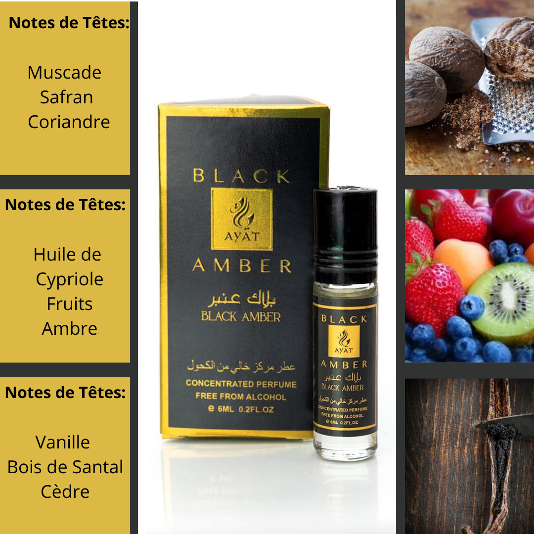 Aceite Perfume Black Amber Hombre